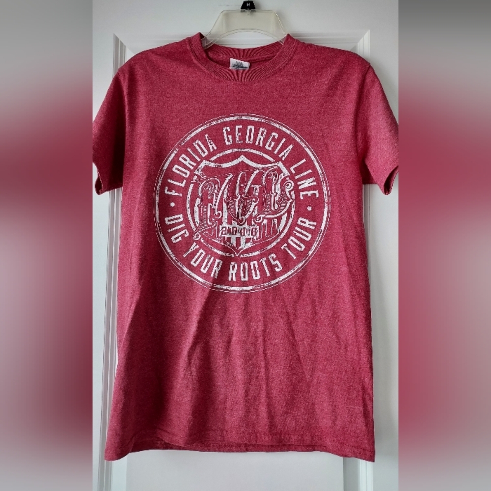 Florida Georgia Line 2016 Dig Your Roots Concert Tour Red Shirt Band Country S